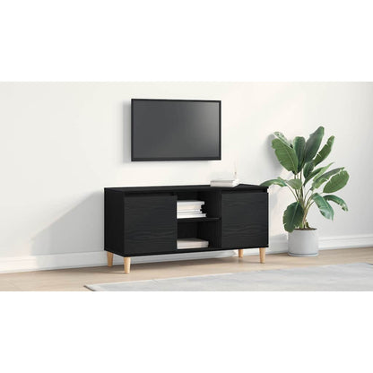 TV Cabinet Black Oak 102 x 35 x 50 cm Engineered Wood