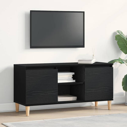 TV Cabinet Black Oak 102 x 35 x 50 cm Engineered Wood