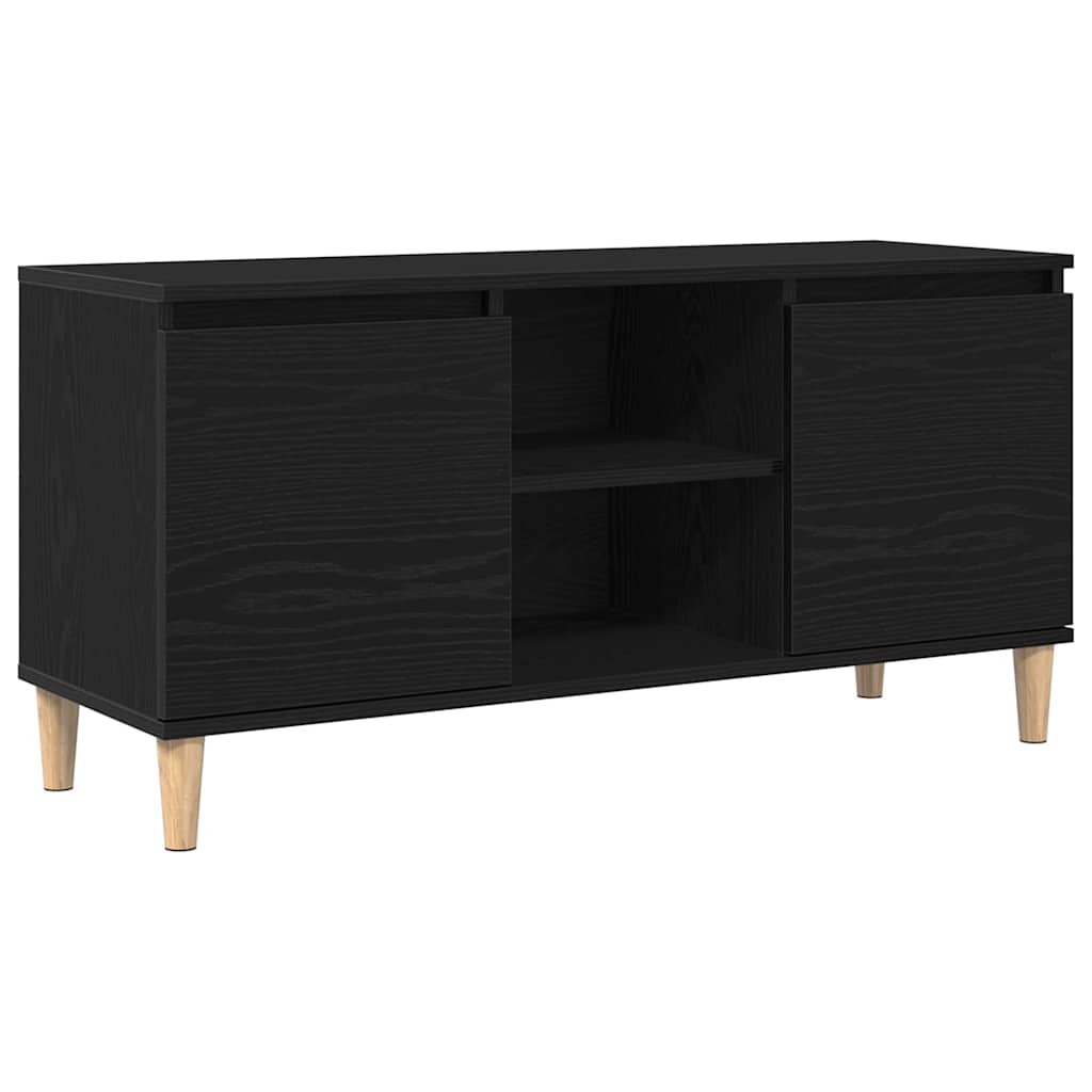 TV Cabinet Black Oak 102 x 35 x 50 cm Engineered Wood