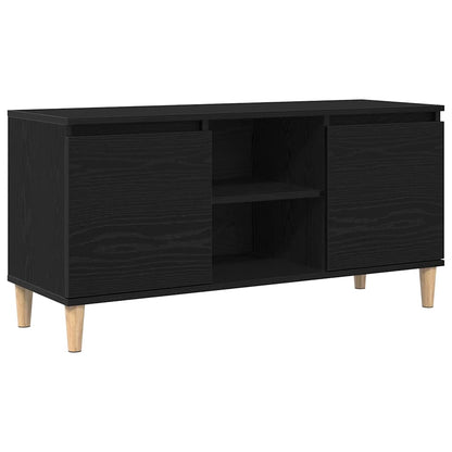 TV Cabinet Black Oak 102 x 35 x 50 cm Engineered Wood