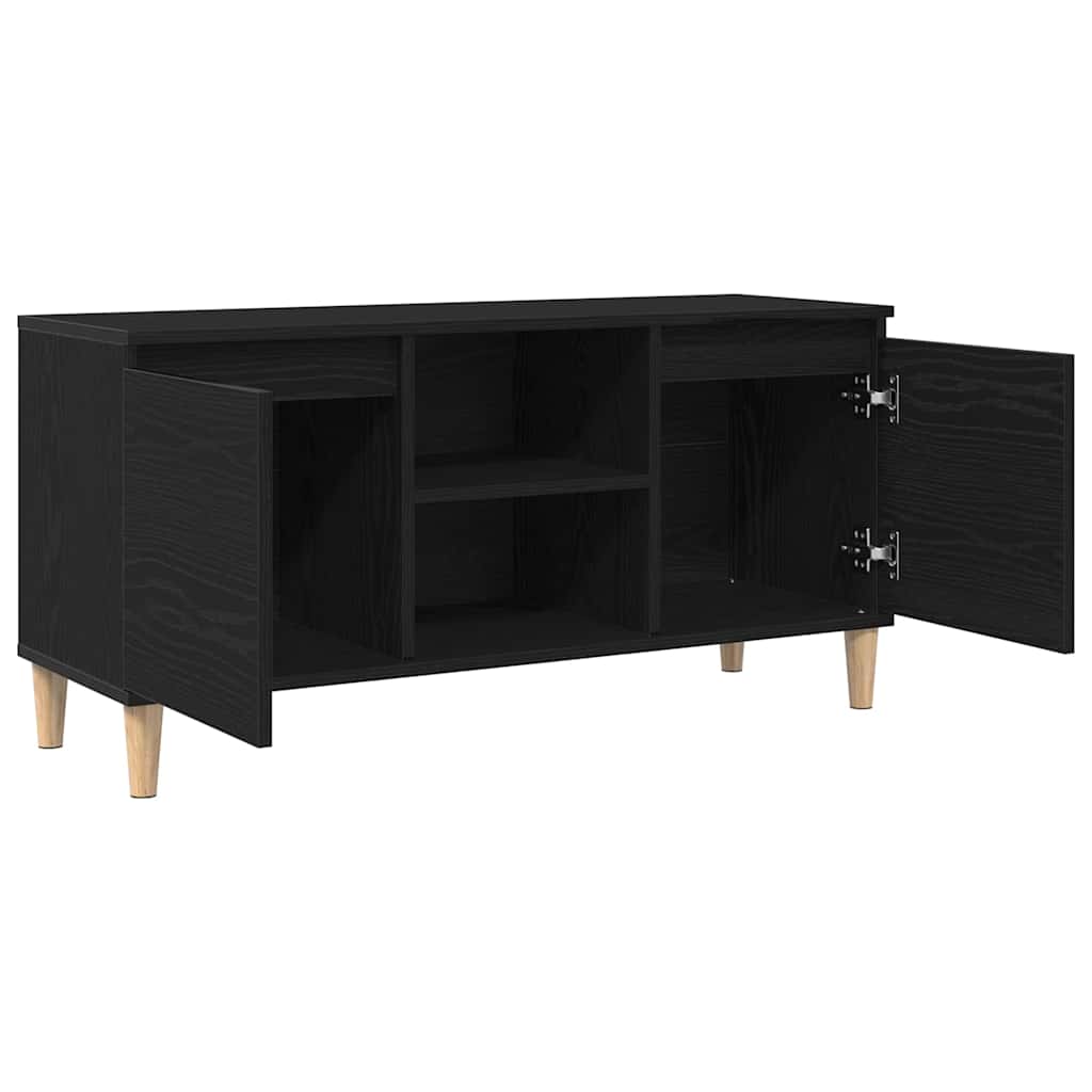 TV Cabinet Black Oak 102 x 35 x 50 cm Engineered Wood