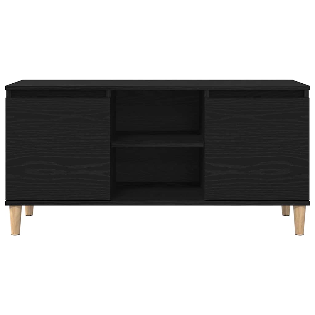 TV Cabinet Black Oak 102 x 35 x 50 cm Engineered Wood
