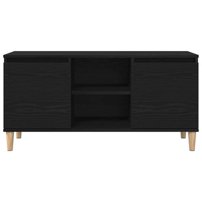 TV Cabinet Black Oak 102 x 35 x 50 cm Engineered Wood
