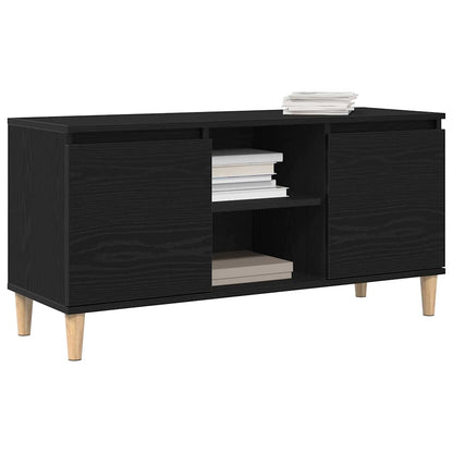 TV Cabinet Black Oak 102 x 35 x 50 cm Engineered Wood