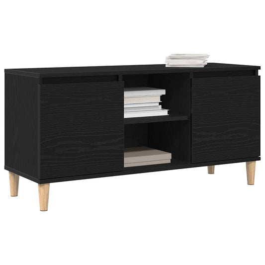 TV Cabinet Black Oak 102 x 35 x 50 cm Engineered Wood