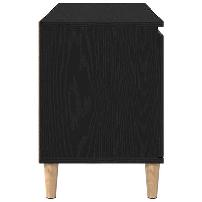 TV Cabinet Black Oak 102 x 35 x 50 cm Engineered Wood