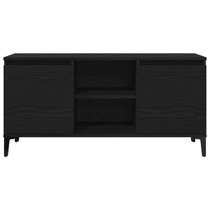 TV Cabinet Black Oak 102 x 35 x 50 cm Engineered Wood