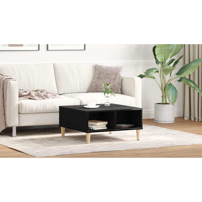 Coffee Table Black Oak 60 x 60 x 30 cm Engineered Wood