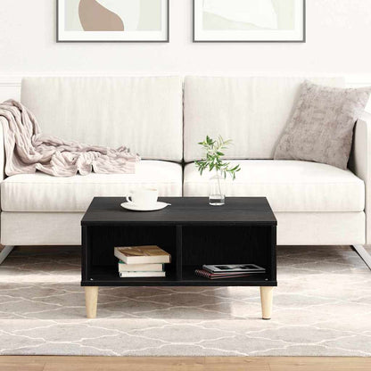 Coffee Table Black Oak 60 x 60 x 30 cm Engineered Wood