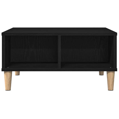 Coffee Table Black Oak 60 x 60 x 30 cm Engineered Wood