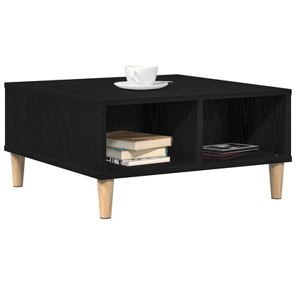 Coffee Table Black Oak 60 x 60 x 30 cm Engineered Wood
