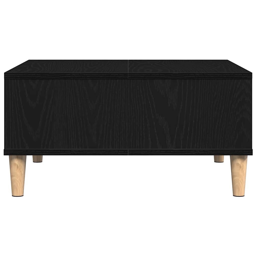 Coffee Table Black Oak 60 x 60 x 30 cm Engineered Wood