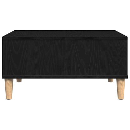 Coffee Table Black Oak 60 x 60 x 30 cm Engineered Wood