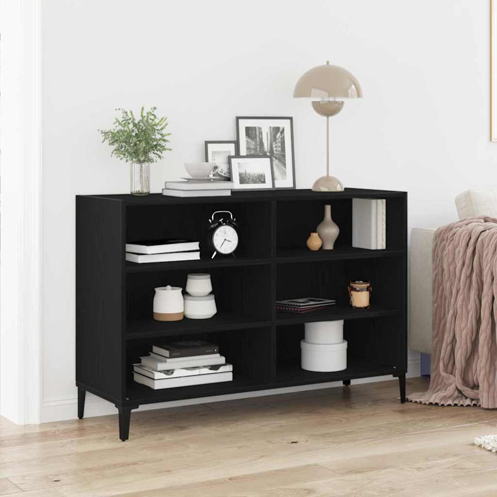 Sideboard Black Oak 103.5 x 35 x 70 cm Engineered Wood