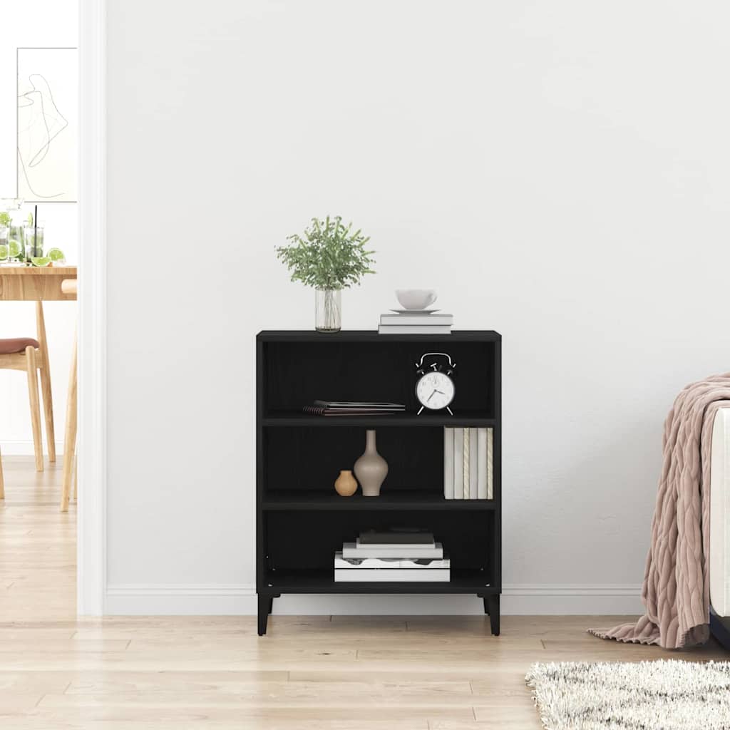Sideboard Black Oak 57 x 35 x 70 cm Engineered Wood