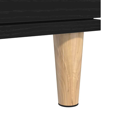 Sideboard with Drawer Black Oak 60 x 35 x 70 cm Engineered Wood