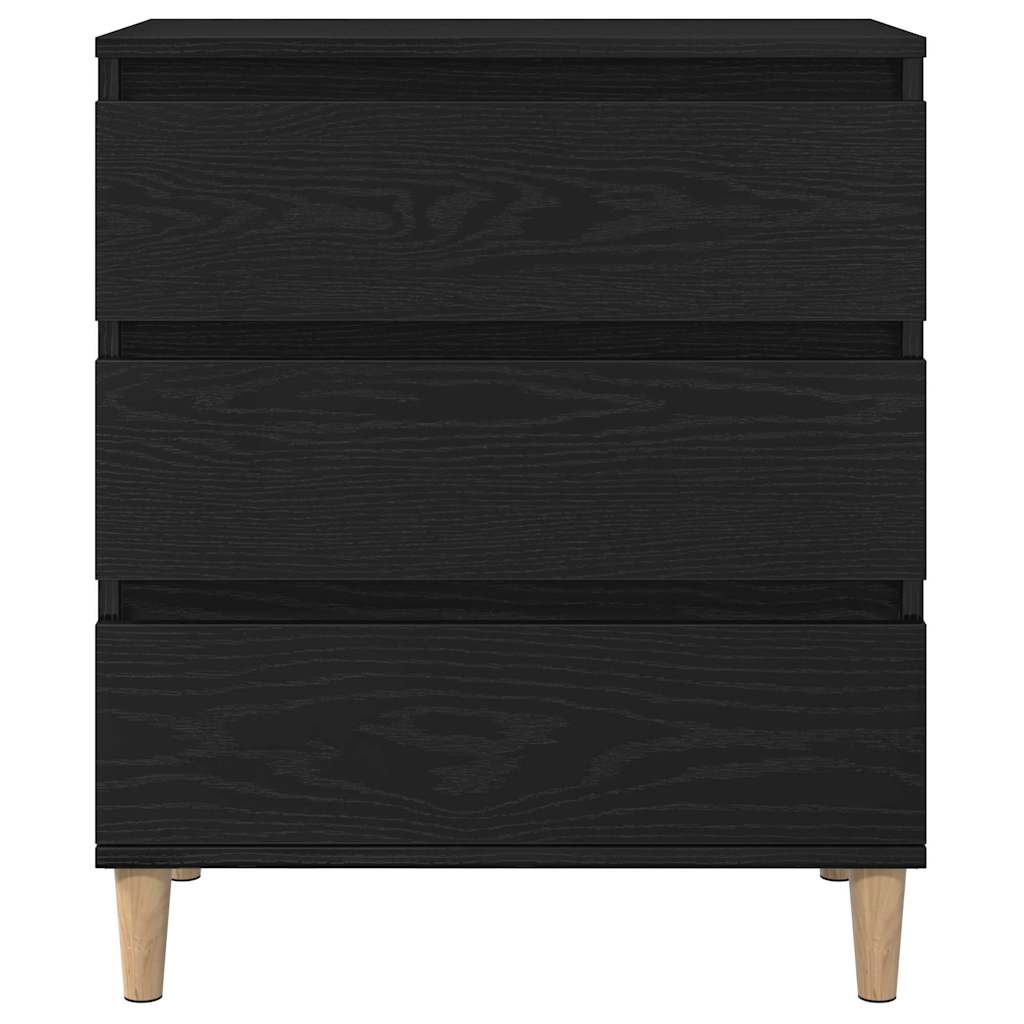 Sideboard with Drawer Black Oak 60 x 35 x 70 cm Engineered Wood
