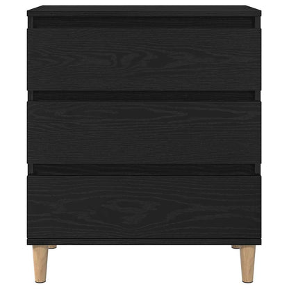 Sideboard with Drawer Black Oak 60 x 35 x 70 cm Engineered Wood
