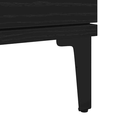 Sideboard with Drawer Black Oak 60 x 35 x 70 cm Engineered Wood