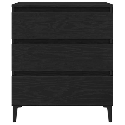 Sideboard with Drawer Black Oak 60 x 35 x 70 cm Engineered Wood