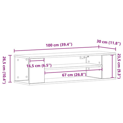 TV Cabinet Old wood 100 x 30 x 26.5 cm Engineered Wood