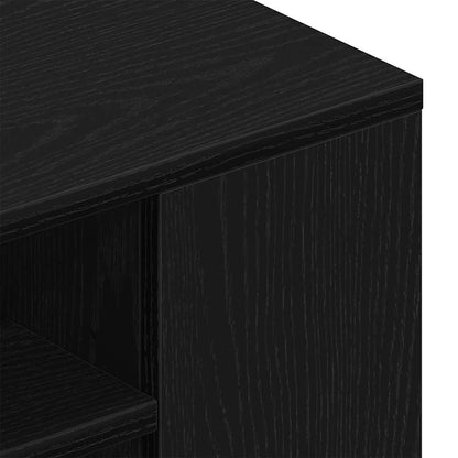 TV Cabinet Black Oak 100 x 30 x 26.5 cm Engineered Wood