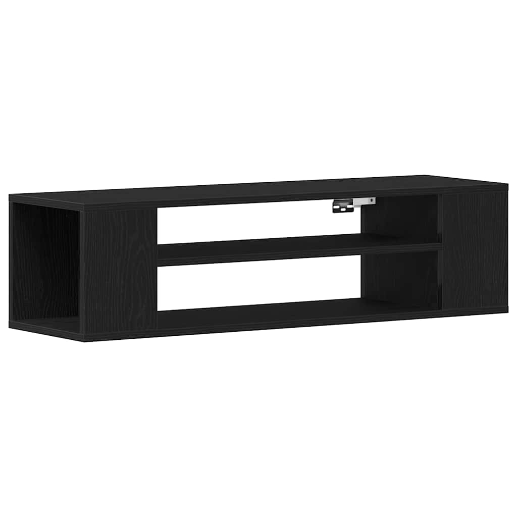 TV Cabinet Black Oak 100 x 30 x 26.5 cm Engineered Wood