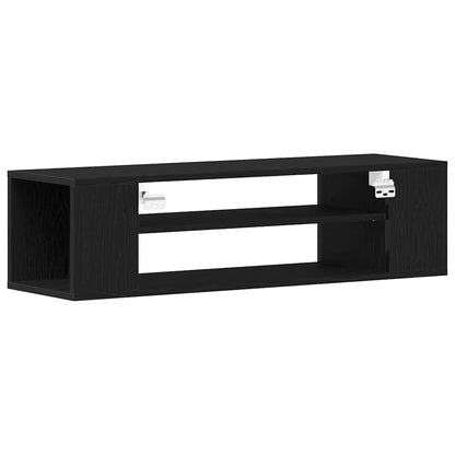 TV Cabinet Black Oak 100 x 30 x 26.5 cm Engineered Wood