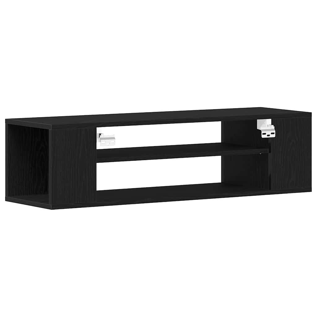 TV Cabinet 100 x 30 x 26.5 cm Black Oak Engineered Wood