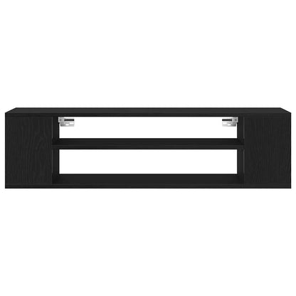 TV Cabinet Black Oak 100 x 30 x 26.5 cm Engineered Wood