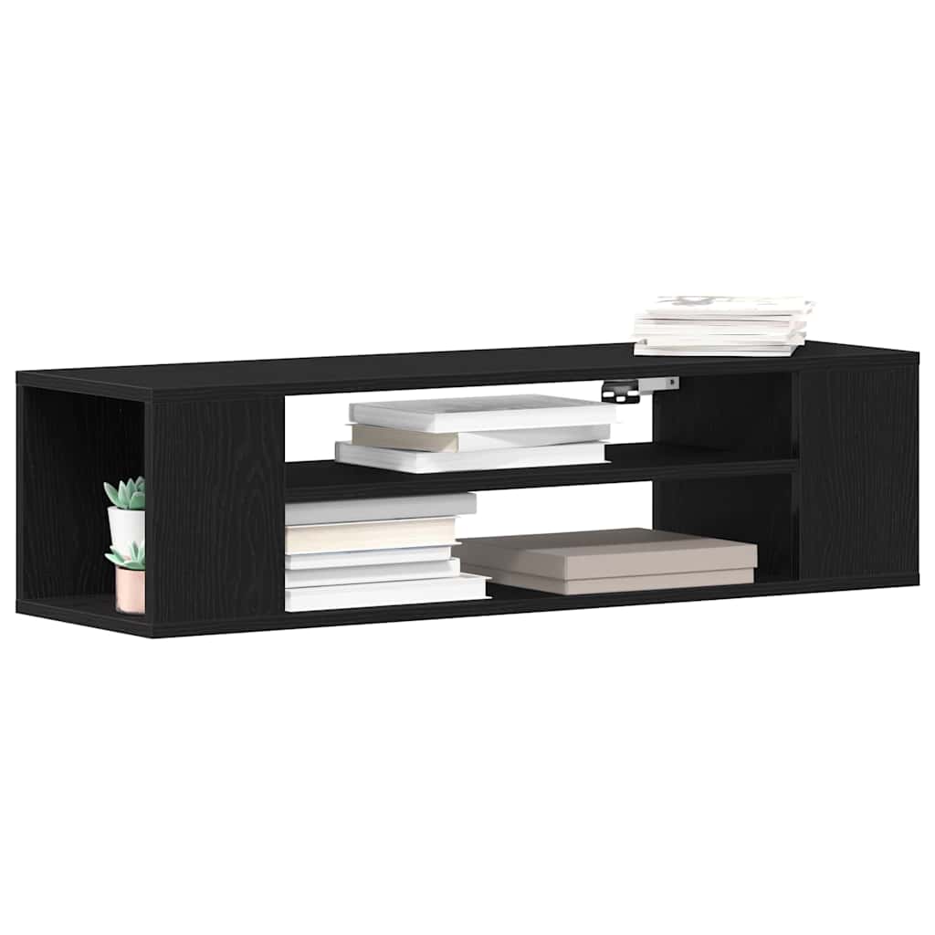 TV Cabinet Black Oak 100 x 30 x 26.5 cm Engineered Wood