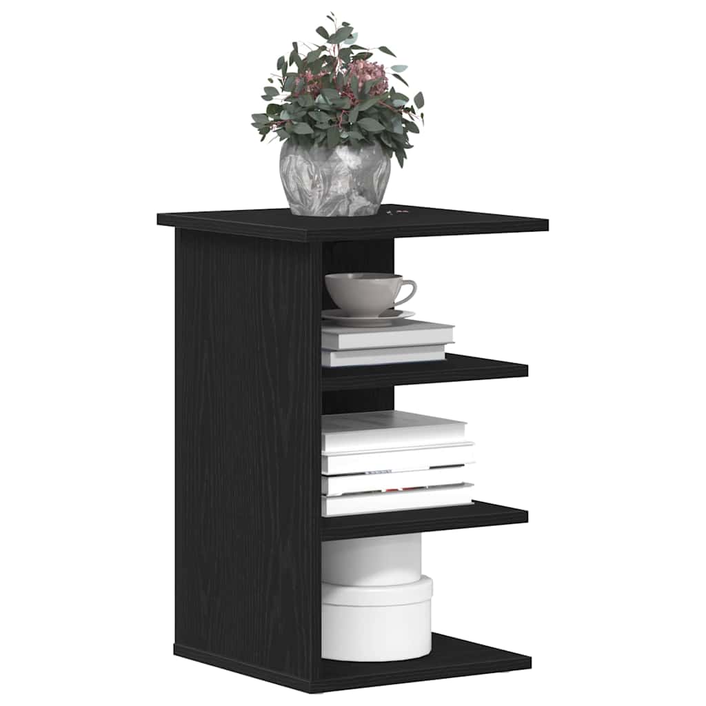 Side Cabinet Black Oak 35 x 35 x 55 cm Engineered Wood
