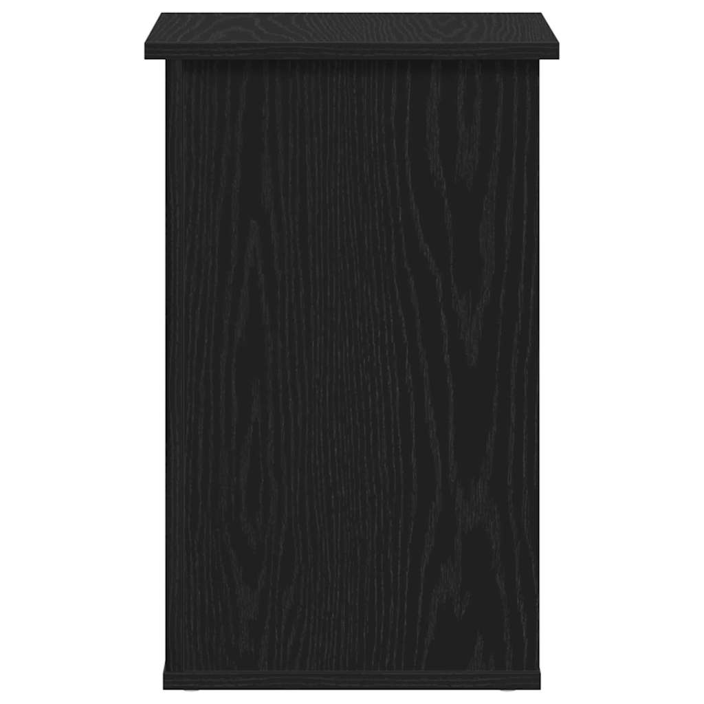 Side Cabinet Black Oak 35 x 35 x 55 cm Engineered Wood