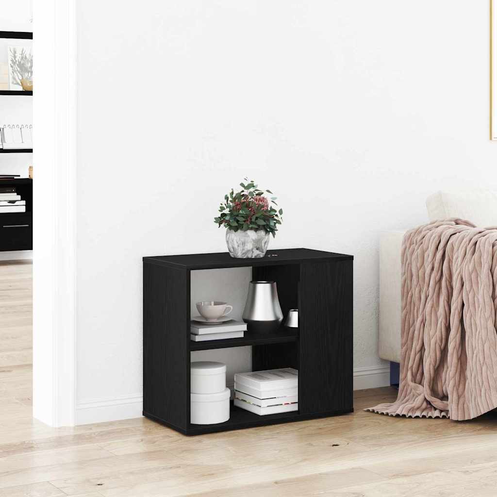 Sideboard Black Oak 60 x 30 x 50 cm Engineered Wood