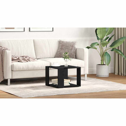 Coffee Table Black Oak 40 x 40 x 30 cm Engineered Wood