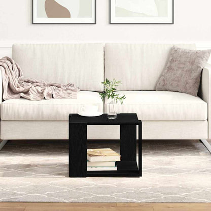 Coffee Table Black Oak 40 x 40 x 30 cm Engineered Wood