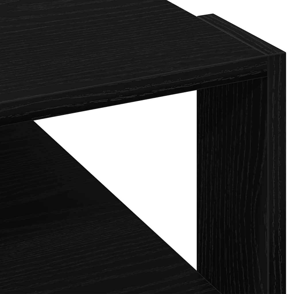 Coffee Table Black Oak 58 x 58 x 40 cm Engineered Wood