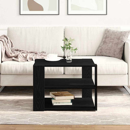 Coffee Table Black Oak 58 x 58 x 40 cm Engineered Wood