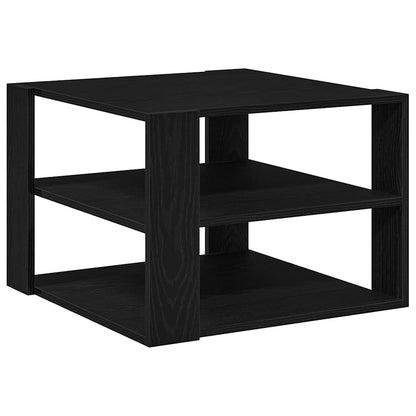 Coffee Table Black Oak 58 x 58 x 40 cm Engineered Wood