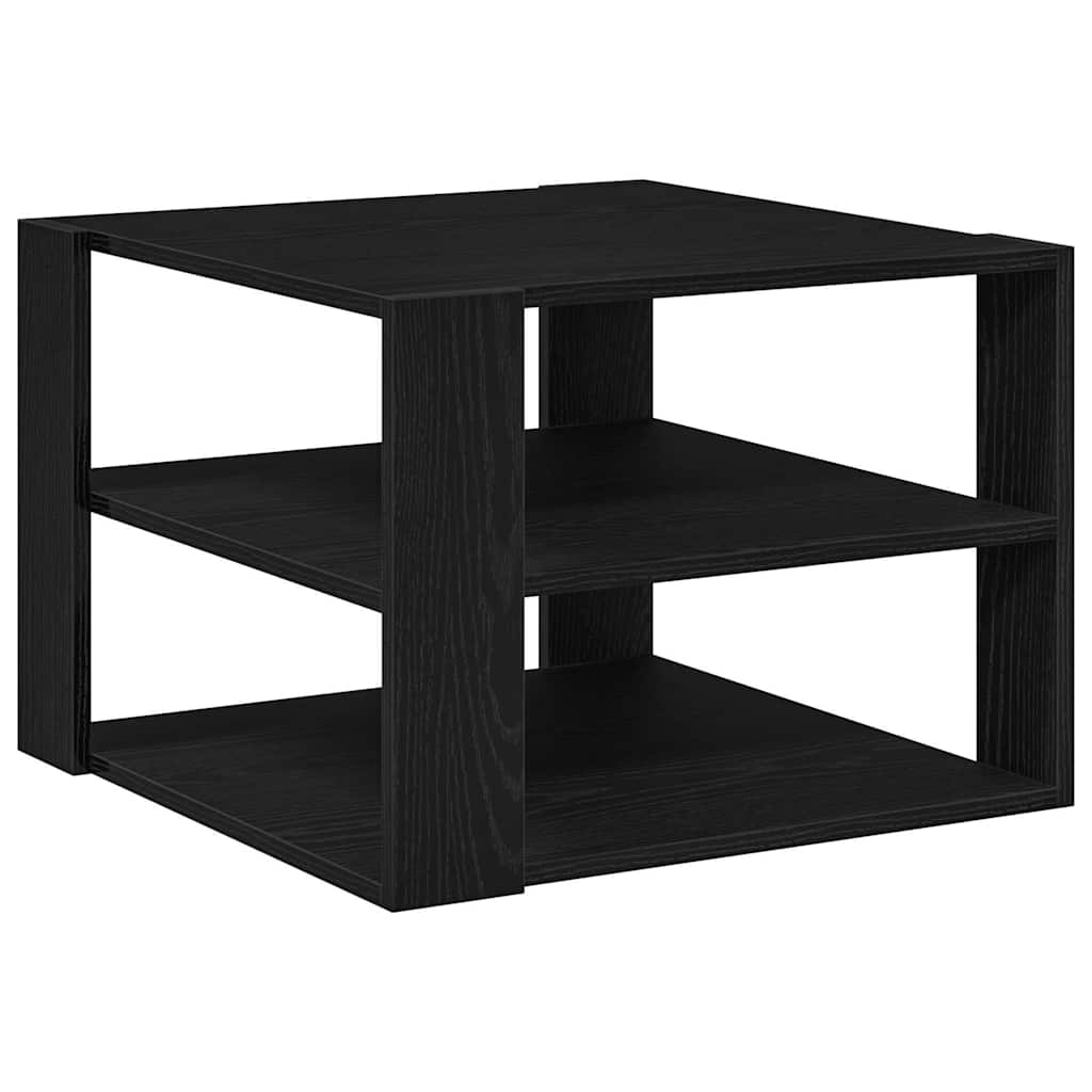 Coffee Table Black Oak 58 x 58 x 40 cm Engineered Wood