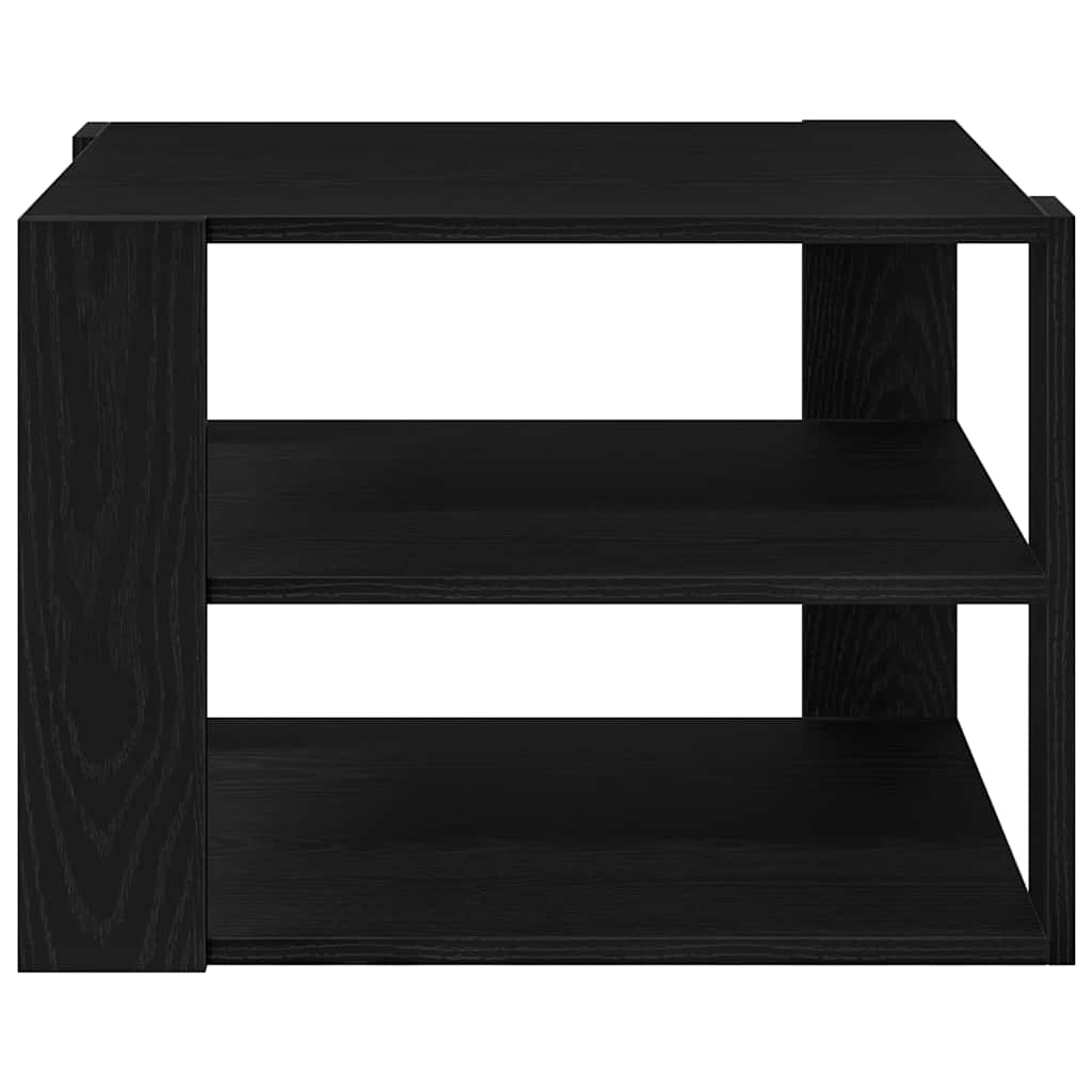 Coffee Table Black Oak 58 x 58 x 40 cm Engineered Wood