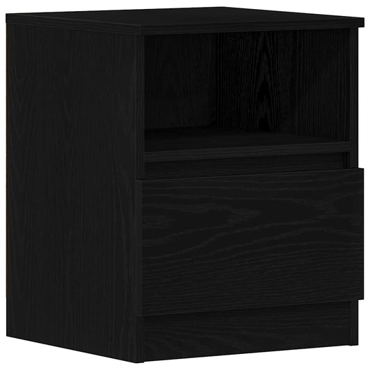 Bedside Cabinet Black Oak 40 x 40 x 50 cm Engineered Wood