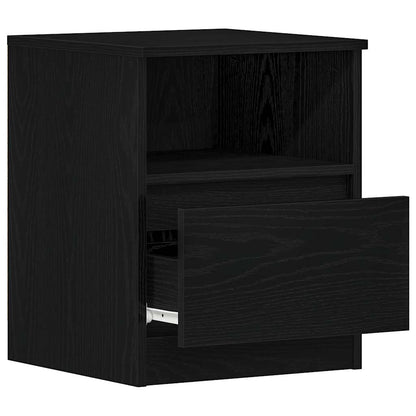 Bedside Cabinet Black Oak 40 x 40 x 50 cm Engineered Wood