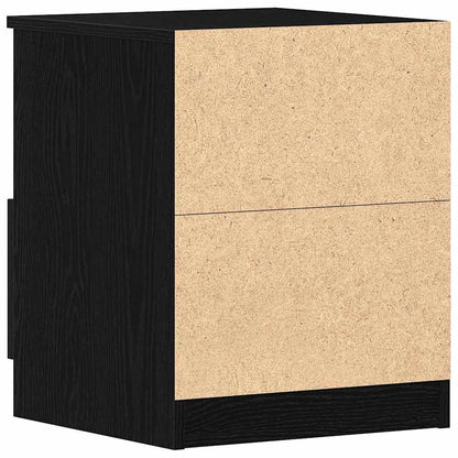 Bedside Cabinet Black Oak 40 x 40 x 50 cm Engineered Wood