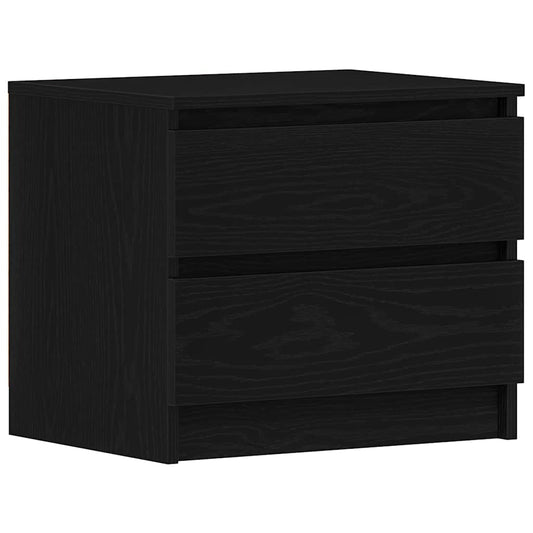 Bedside Cabinet Black Oak 50 x 40 x 43.5 cm Engineered Wood