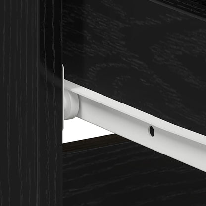 Bedside Cabinet with Drawer 2 pcs Black Oak 50 x 40 x 43.5 cm