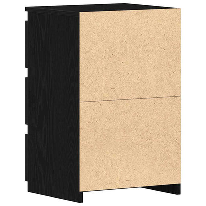 Bedside Cabinet Black Oak 40 x 35 x 62.5 cm Engineered Wood