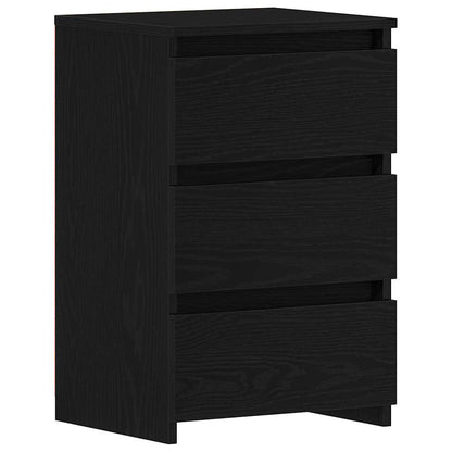 Bedside Cabinet with Drawer 2 pcs Black Oak 40 x 35 x 62.5 cm