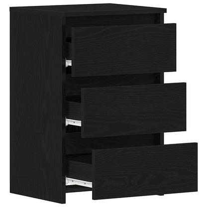 Bedside Cabinet with Drawer 2 pcs Black Oak 40 x 35 x 62.5 cm