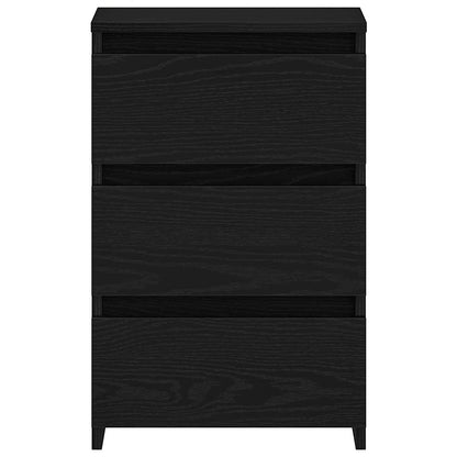 Bedside Cabinet with Drawer 2 pcs Black Oak 40 x 35 x 62.5 cm